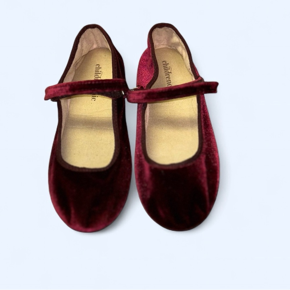 Girl’s Size 3 US (EU 34) Burgundy Mary Jane Shoes With Adjustable Strap - Picture 5 of 11